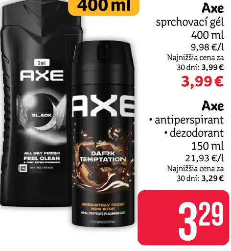Axe sprchovací gél