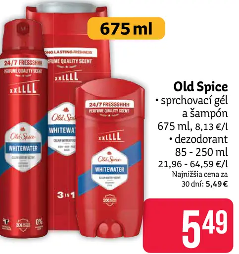 Old Spice sprchovací gél a šampón, dezodorant stick