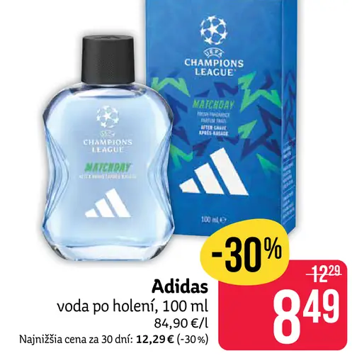 Adidas Champions League Matchday voda po holení