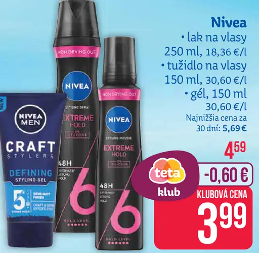 Nivea stylingové a vlasové produkty