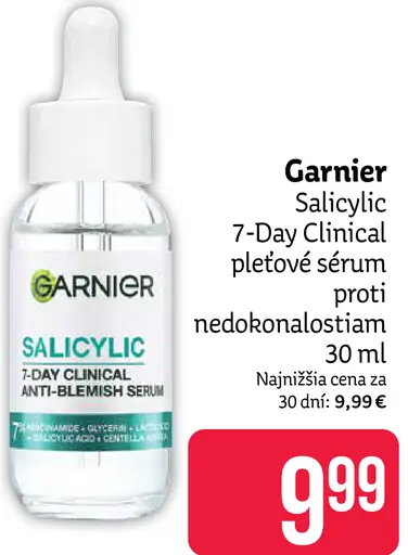 Garnier PureActive Salicylic 7-Day Clinical pleťové sérum proti nedokonalostiam