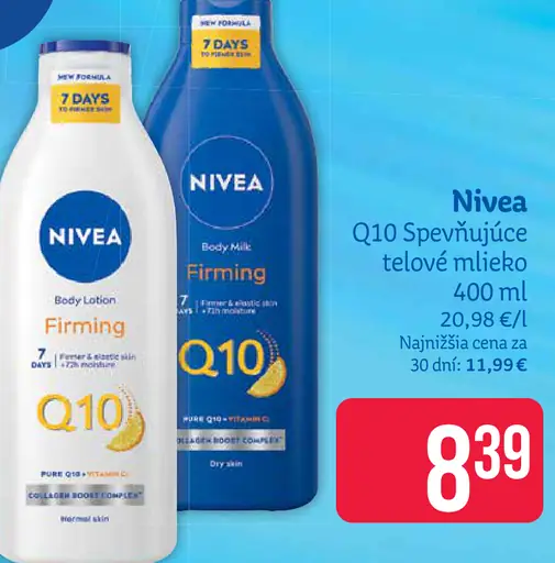 Nivea Q10 Spevňujúce telové mlieko