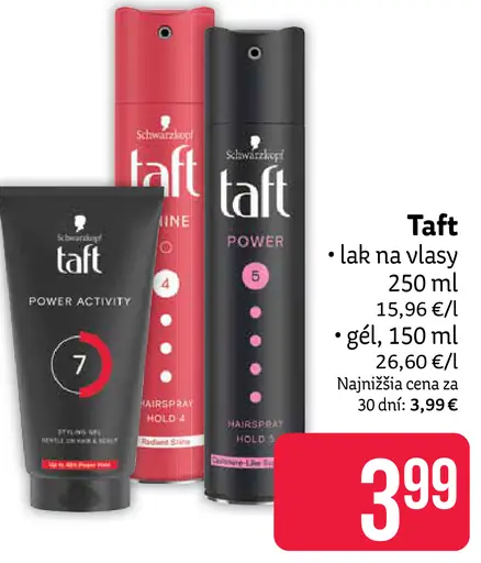 Taft lak na vlasy