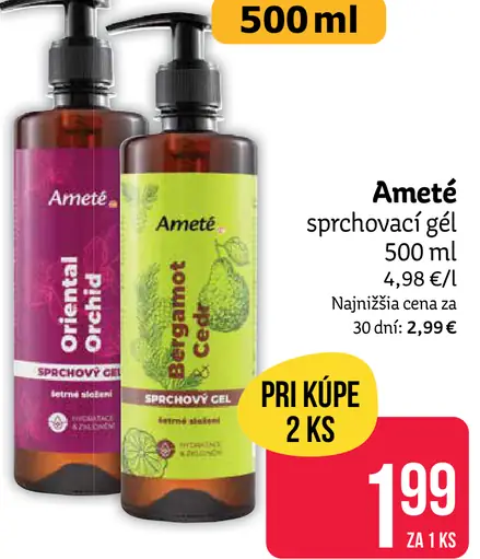 Ameté sprchovací gél – Oriental Orchid, Bergamot