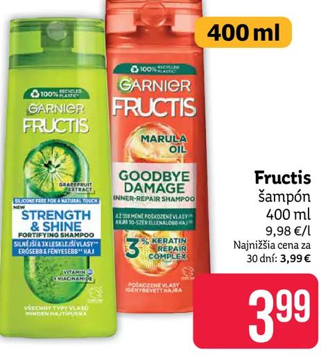 Garnier Fructis Strength & Shine šampón