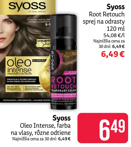 Syoss Root Retouch sprej na odrasty vybrané odtiene
