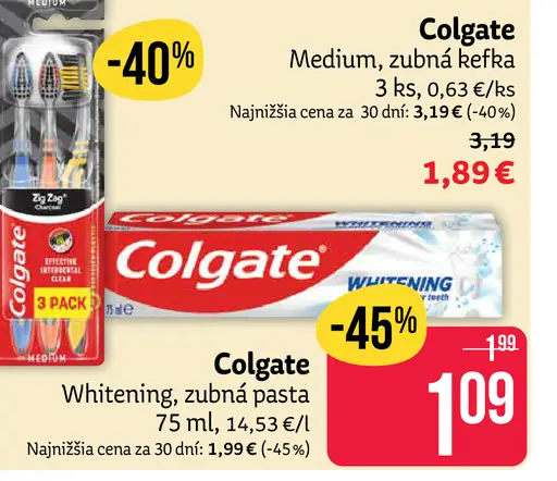 Colgate zubná pasta Whitening