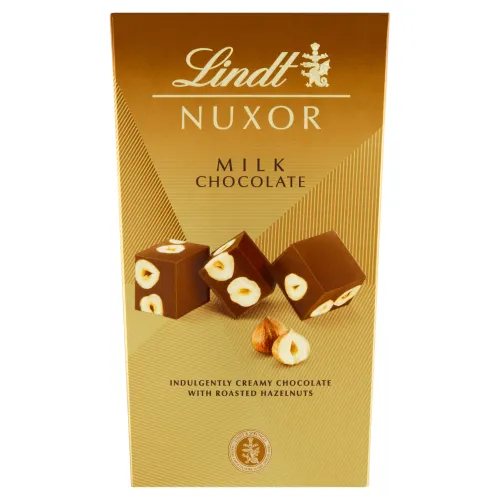 Lindt Nuxor Orechová mliečna čokoláda Gianduja s celými jadrami lieskových orechov