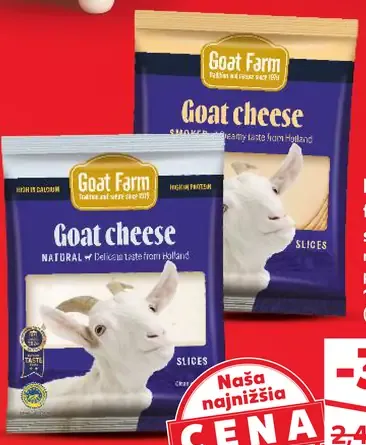Goat Farm kozí syr plátky