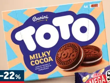 Jaffa Banini Toto sušienky s mliečnou náplňou