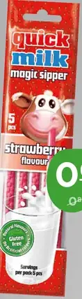 Quick Milk slamka do mlieka jahodová