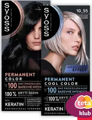 Syoss Permanent Color farba na vlasy, vybrané odtiene