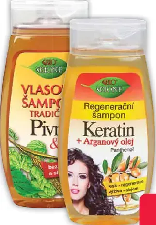 BIO regeneračný šampón na vlasy Keratin + Arganový olej