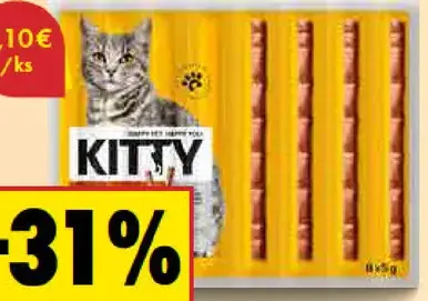 Kitty pochúťka pre mačky Lososová/Kuracia
