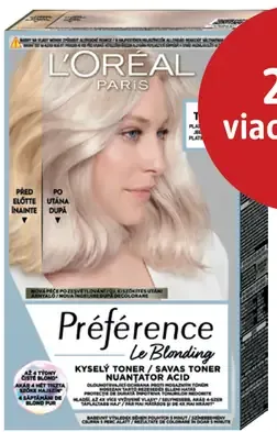 L’Oréal Paris Préférence Le Blonding kyslý toner po zosvetlovaní vlasov