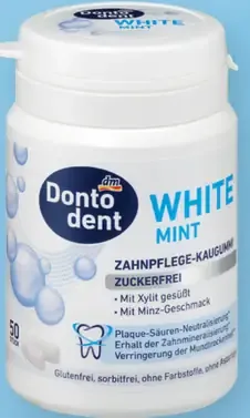 Dontodent žuvačky WHITE MINT