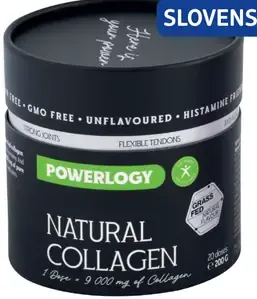 Powerlogy Natural Collagen proteínový prášok výživový doplnok