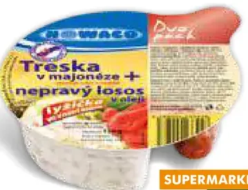 Treska v majonéze s nepravým lososom