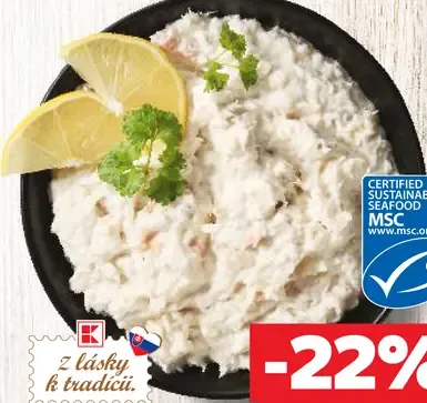 Treska premium šalát 50 % obsah rýb pultový predaj