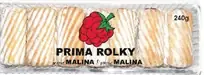 Prima rolky malinové čajové pečivo
