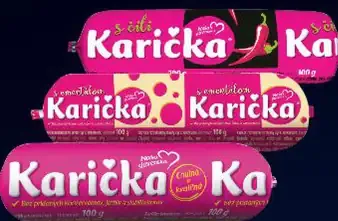 Karika tavený syr rôzne druhy