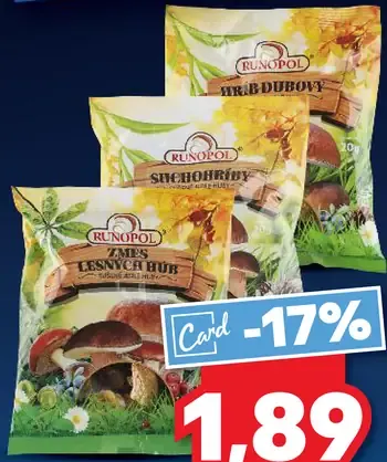Runold huby chips rôzne druhy