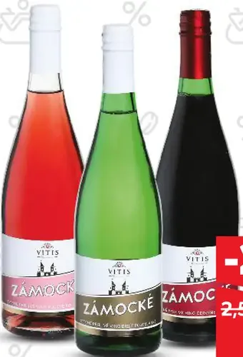 Víno Zámocké perlivé víno rôzne druhy