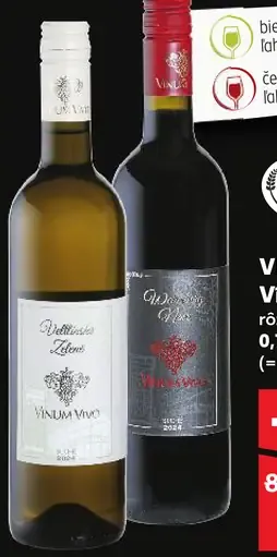 VinUM Vivo víno biele alebo červené