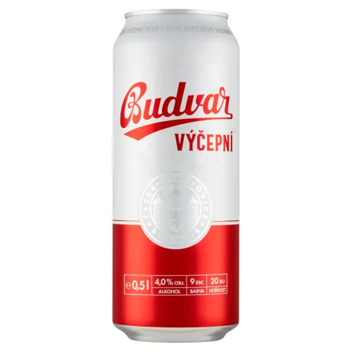 Budvar Výčepní svetlé výčapné pivo plechovka