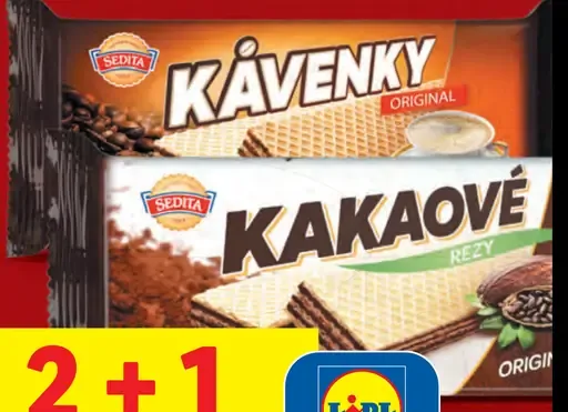 Sedita Kávenky rezy rôzne druhy