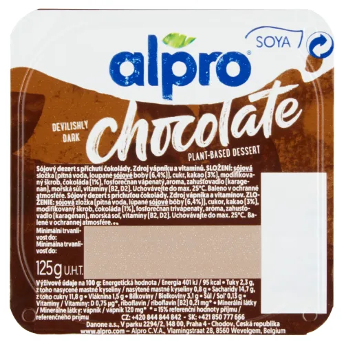Alpro sójový dezert s príchuťou tmavej čokolády