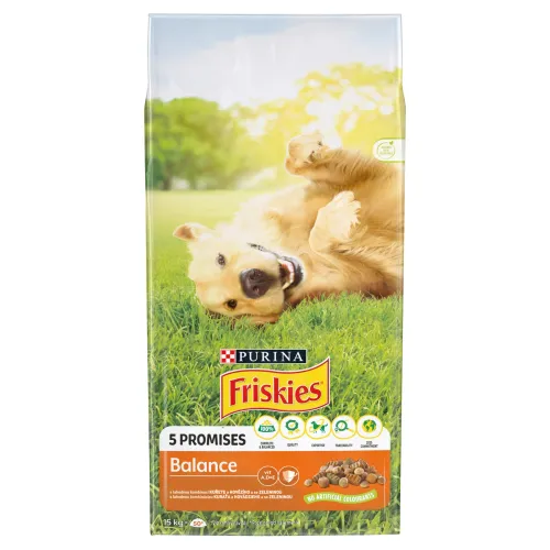 Friskies Balance s lahodnou kombináciou kuraťa a hovädzieho a so zeleninou