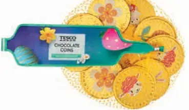 Tesco veľkonočné čokoládové mince