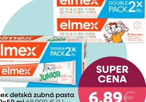 Elmex detská zubná pasta alebo Junior pasta