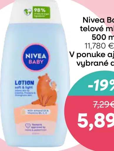 Nivea Baby telové mlieko alebo pena do kúpeľa