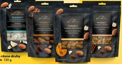 Biedronka Premium mandle v čokoláde rôzne druhy