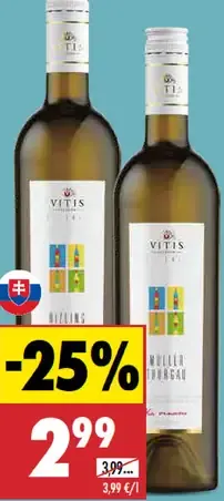 Vitis Müller Thurgau víno biele
