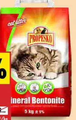 Propesko podstielka pre mačky bentonitová