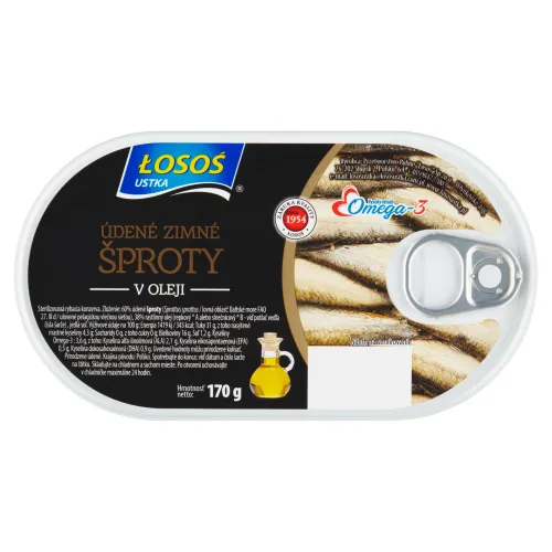 Łosoś Ustka Údené zimné šproty v oleji