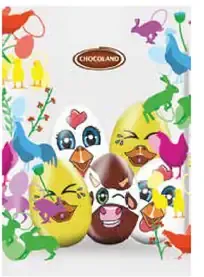 Chocoland vajíčka farma vo vrecúšku