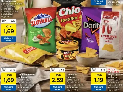 Slovakia čipsy smotana a cibuľa