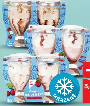 Mrazený dezert rôzne druhy