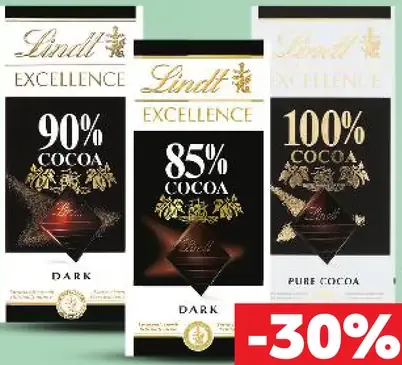 Lindt Excellence horká čokoláda rôzne druhy