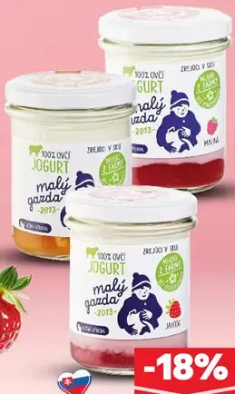 Malý gazda ovčí jogurt rôzne druhy