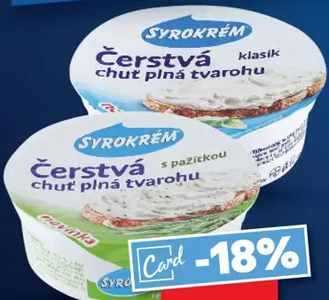 Syrokrem čerstvá chuť plná tvarohu klasik