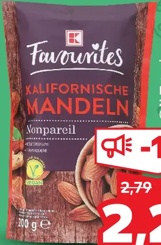 Favourites kalifornské mandle Monpareil