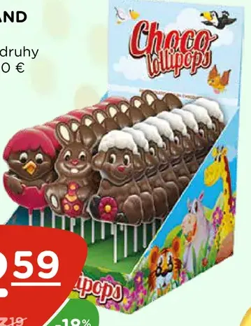 Chocoland lízanky rôzne druhy