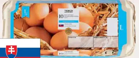 Tesco vajcia podstielkový chov veľkosť L 10 kusov