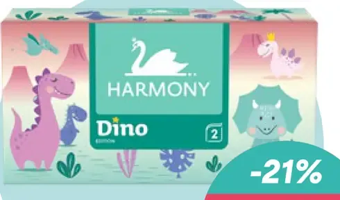 Harmony Dino kozmetické vreckovky box 2-vrstvové