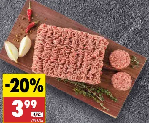 Krajina mäsa mleté hovädzie mäso 20 %